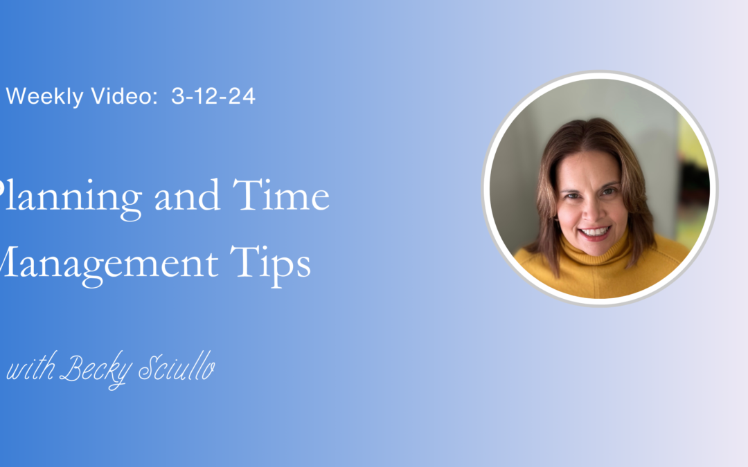 Planning and Time Management Tips for Artists